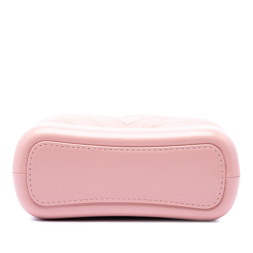 Chanel Small Chevron Aged Calfskin Gabrielle Hobo - Pink