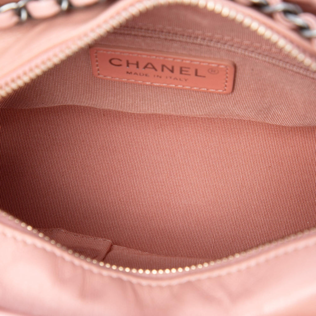 Chanel Small Chevron Aged Calfskin Gabrielle Hobo - Pink