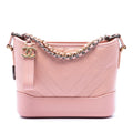 Chanel Small Chevron Aged Calfskin Gabrielle Hobo - Pink