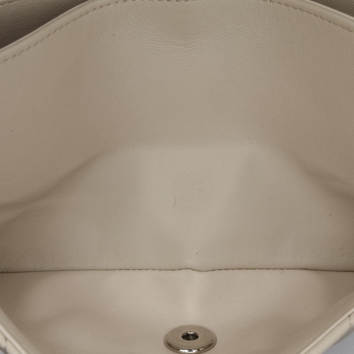 Chanel Small Classic Chevron Lambskin Double Flap Shoulder Bag - White