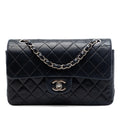 Chanel Small Classic Lambskin Double Flap Shoulder Bag - Black