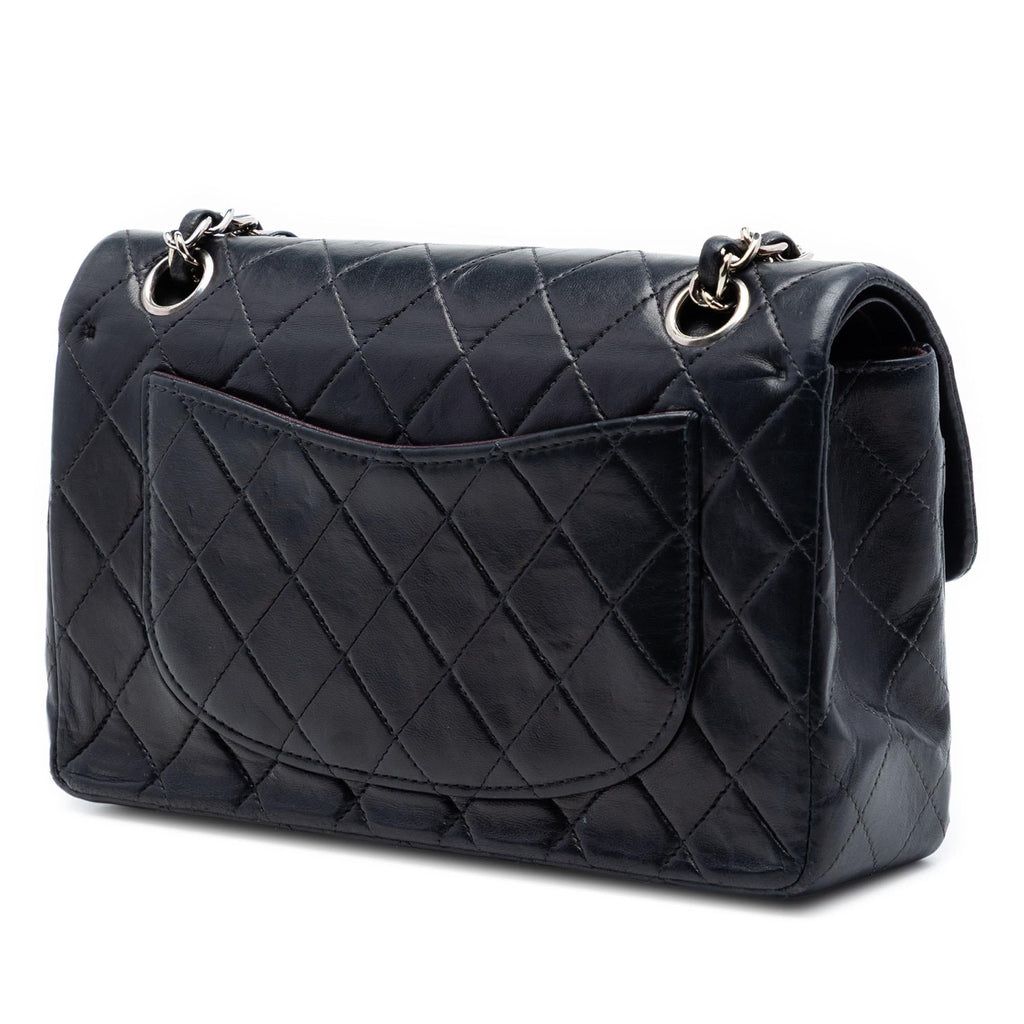 Chanel Small Classic Lambskin Double Flap Shoulder Bag - Black