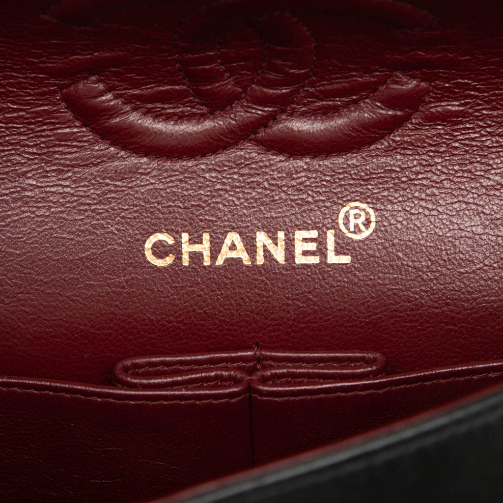 Chanel Small Classic Lambskin Double Flap Shoulder Bag - Black