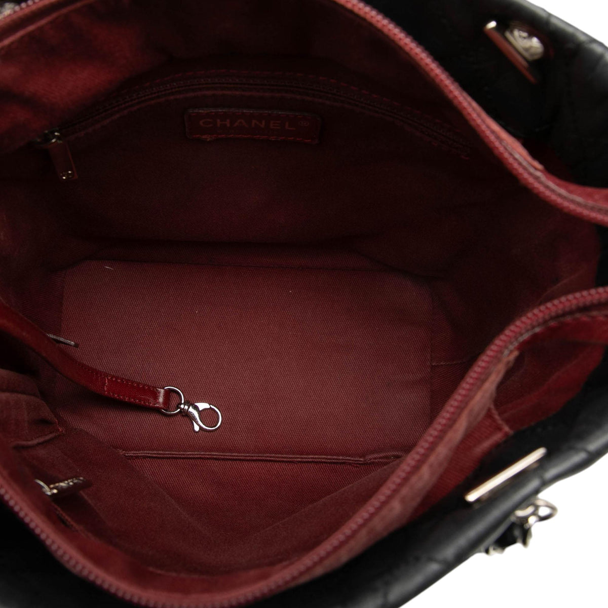 Chanel Small Quilted Aged Calfskin Cotton Club Tote Bag - Black