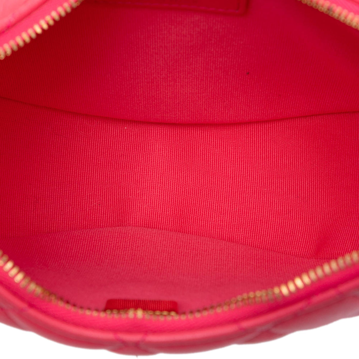 Chanel Small Quilted Lambskin Chain Around Hook Hobo Bag - Pink