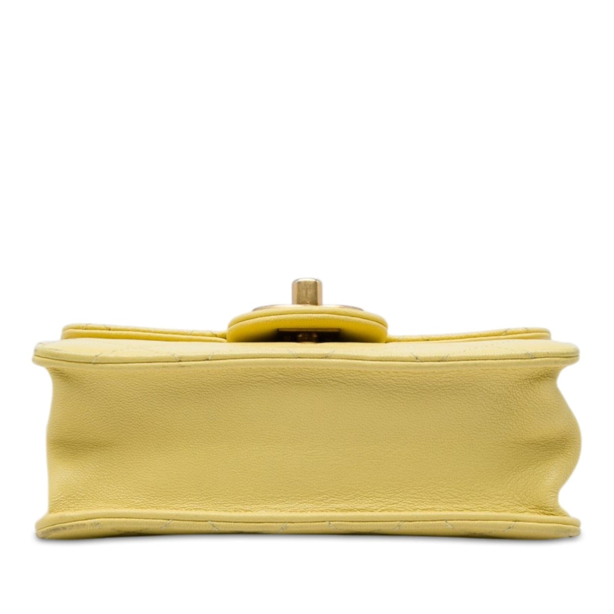 Chanel Small Quilted Lambskin Chic Pearls Flap Crossbody Bag - Yellow
