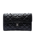 Chanel Small Quilted Lambskin Citizen Zip Flap Crossbody Bag - Black