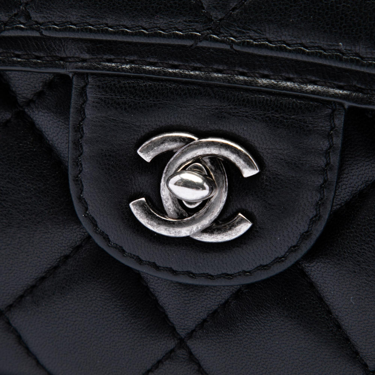Chanel Small Quilted Lambskin Citizen Zip Flap Crossbody Bag - Black