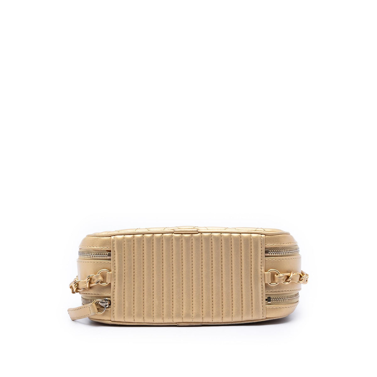 Chanel Small Quilted Lambskin Coco Boy Camera Bag - Gold