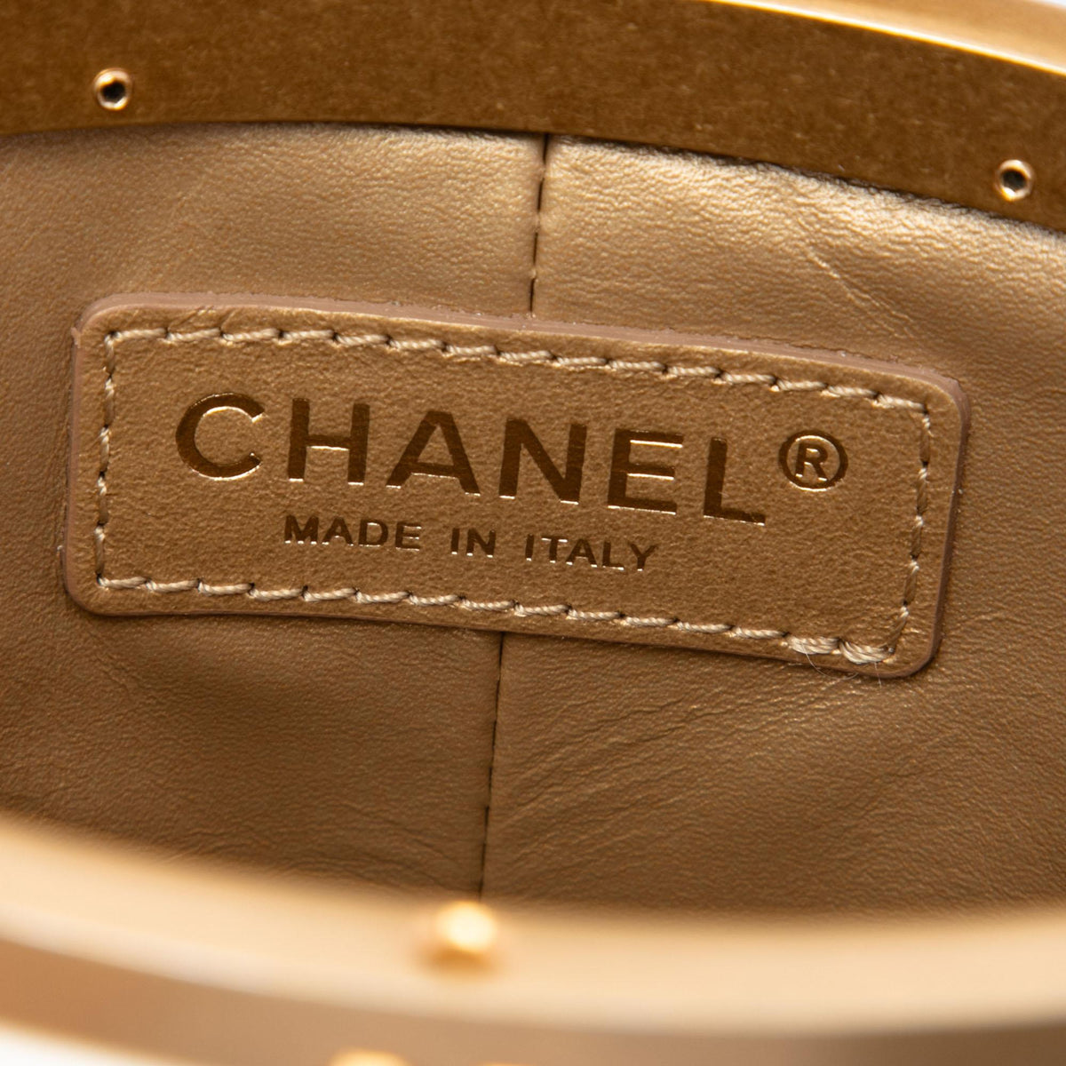 Chanel Small Quilted Lambskin Crown Box Bag - White