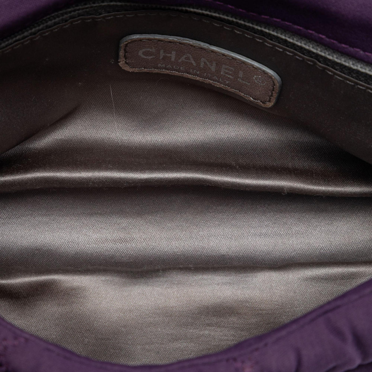 Chanel Small Quilted Nylon Bubble Flap Shoulder Bag - Purple