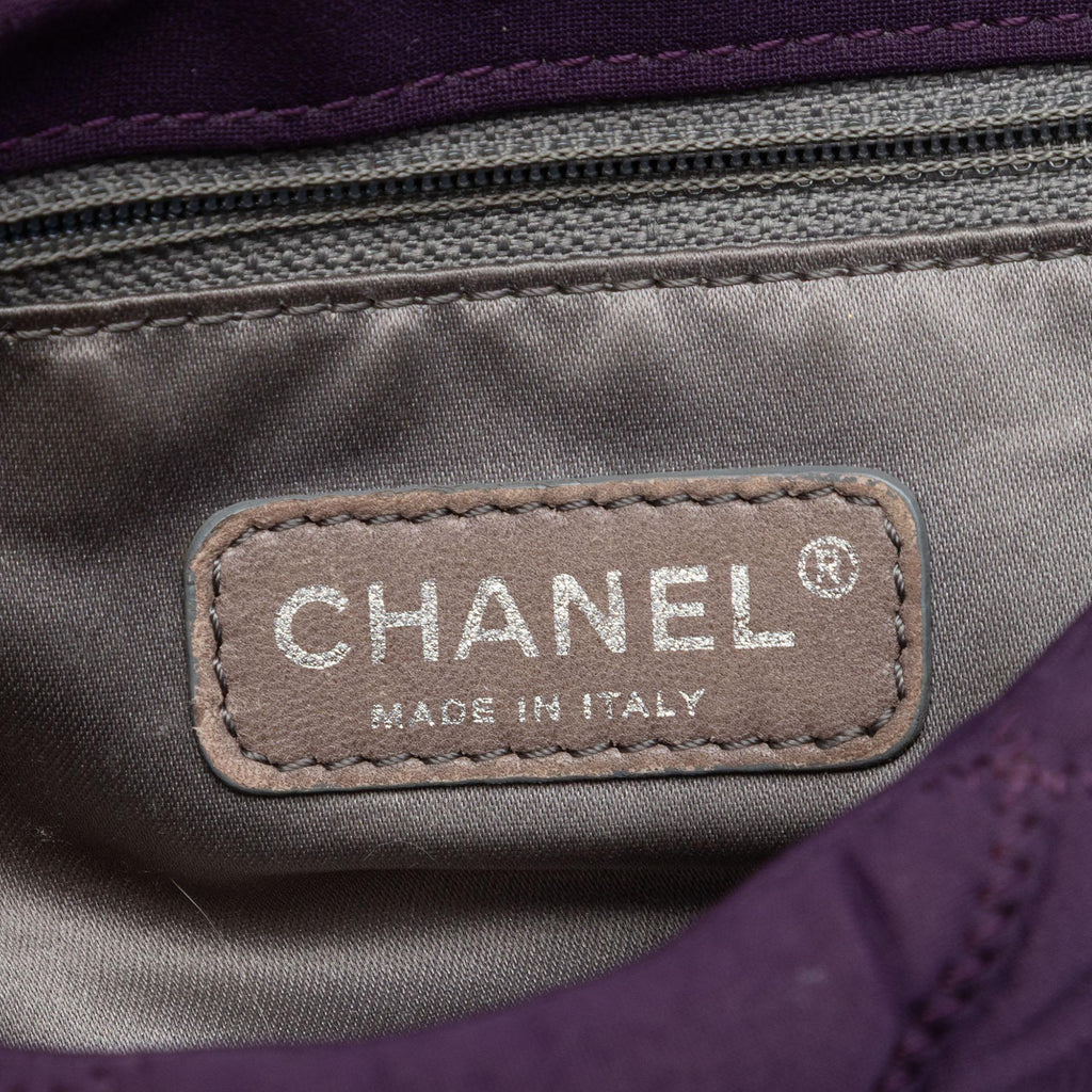 Chanel Small Quilted Nylon Bubble Flap Shoulder Bag - Purple