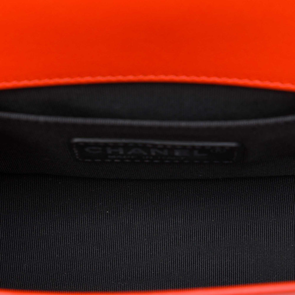Chanel Small Quilted Patent and Acrylic Boy Flap Crossbody Bag - Orange