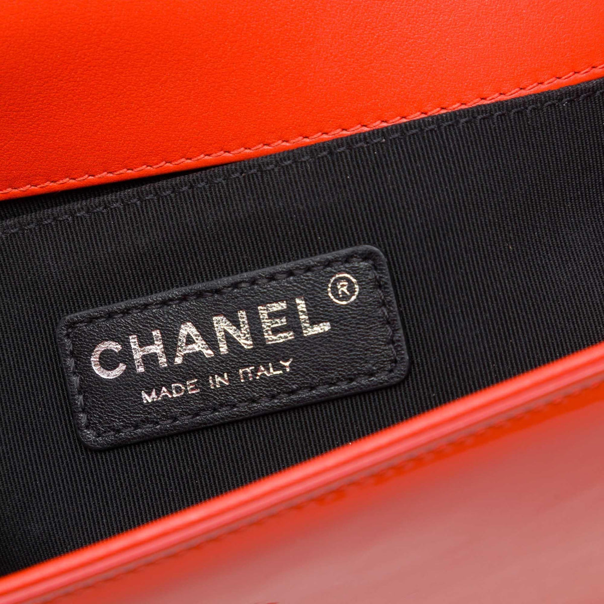 Chanel Small Quilted Patent and Acrylic Boy Flap Crossbody Bag - Orange