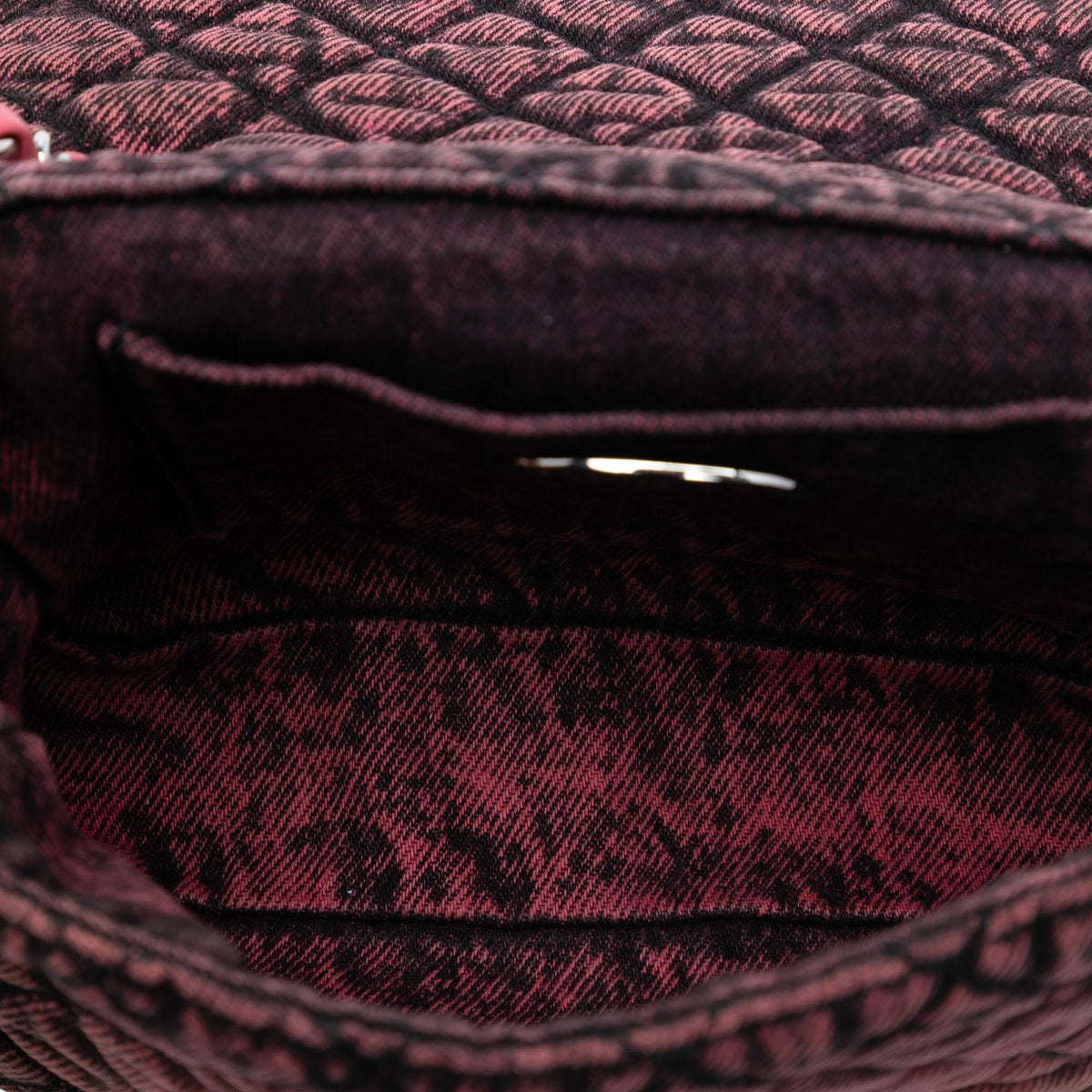 Chanel Small Square CC Quilted Denimpression Single Flap Crossbody Bag - Grey/Pink