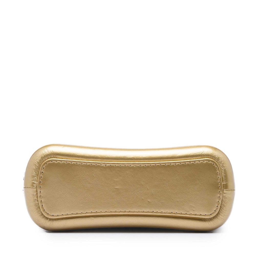 Chanel Small Tweed and Metallic Calfskin Gabrielle Crossbody Bag - Gold