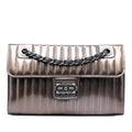 Chanel Small Vertical Quilted Patent Maharaja Express Flap Shoulder Bag - Grey