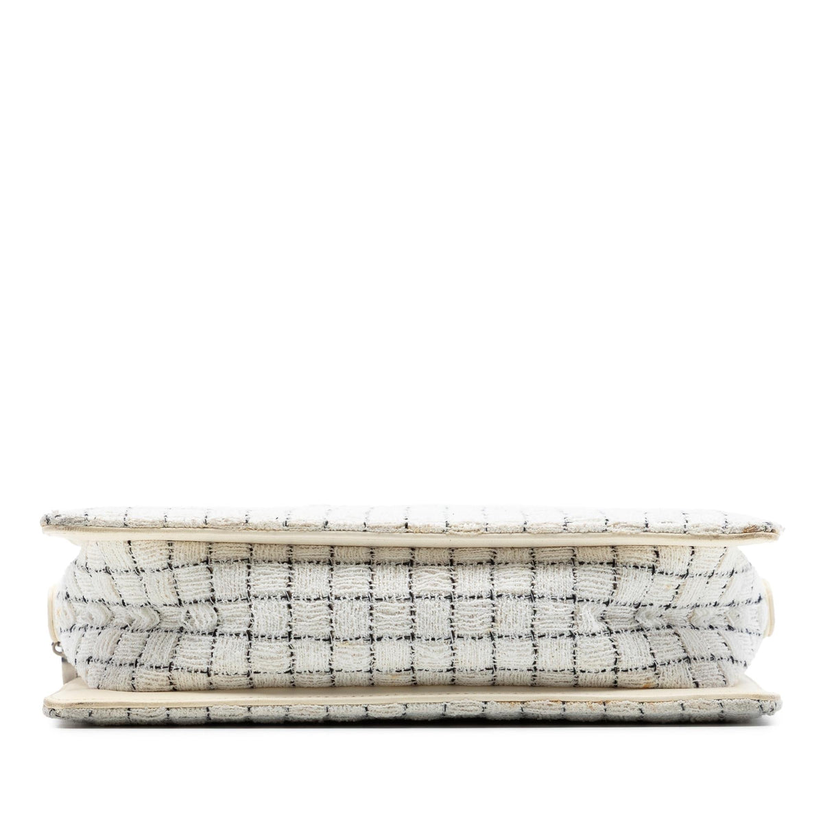 Chanel Tweed and Resin Zipped Shopping Bag - White