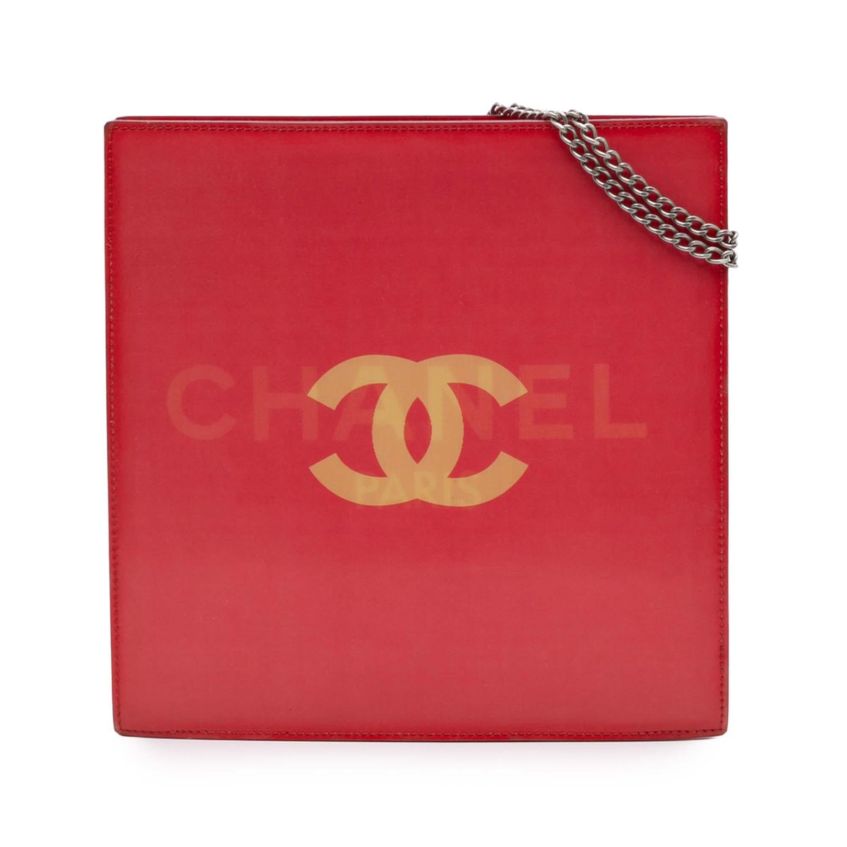 Chanel Vinyl Hologram CC Shoulder Bag - Red
