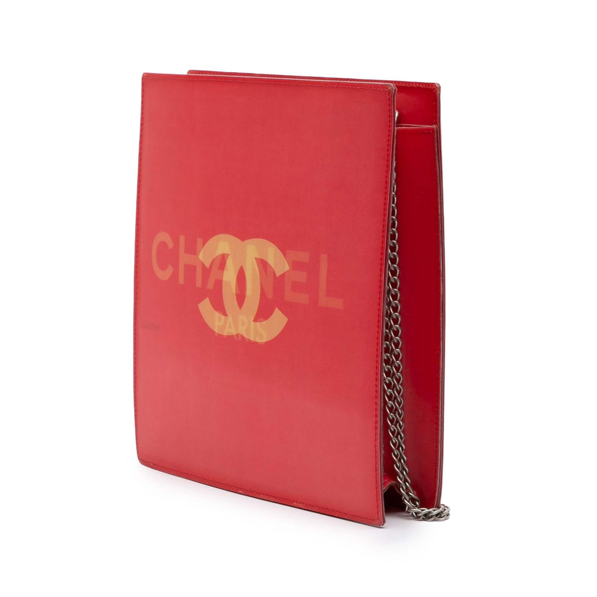 Chanel Vinyl Hologram CC Shoulder Bag - Red