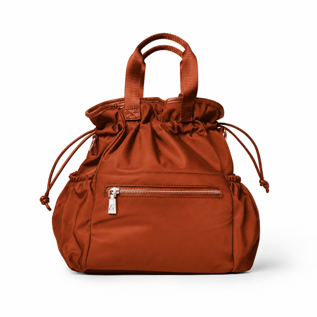 NYLON LUNCH BAG - BROWN