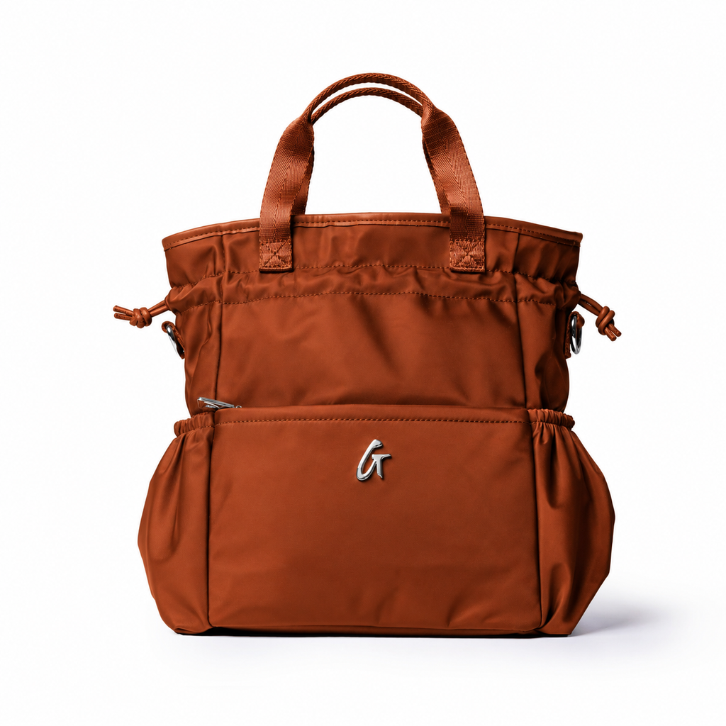 NYLON LUNCH BAG - BROWN