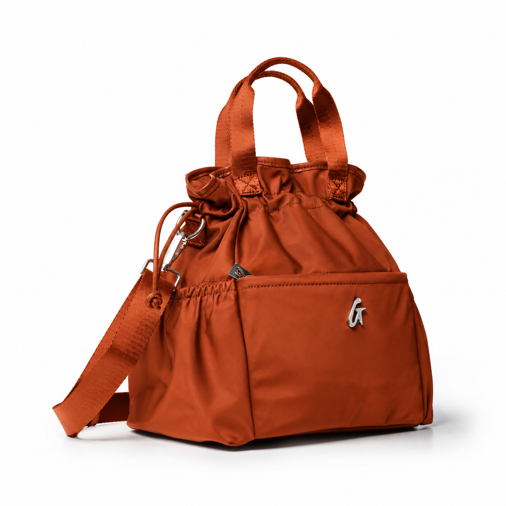 NYLON LUNCH BAG - BROWN