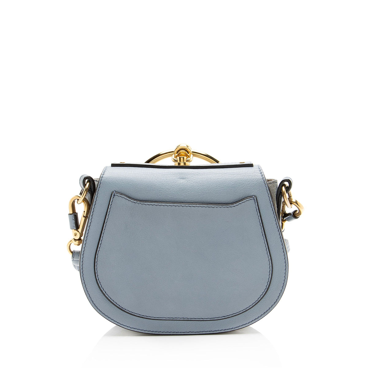Chloe Calfskin Suede Nile Small Bracelet Bag - Blue