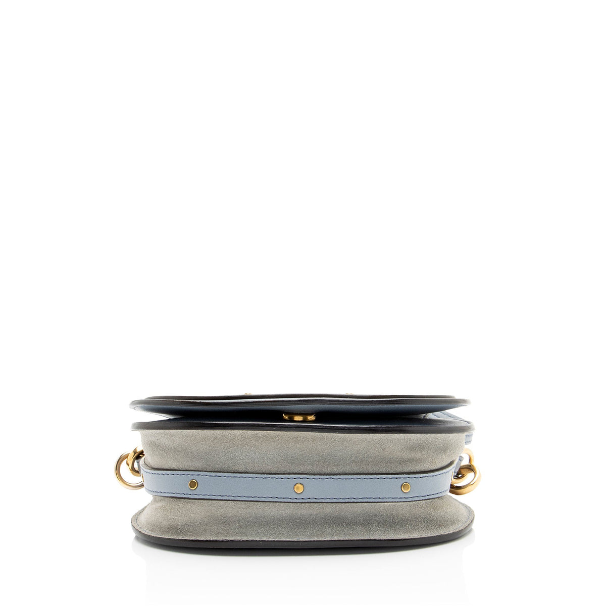 Chloe Calfskin Suede Nile Small Bracelet Bag - Blue