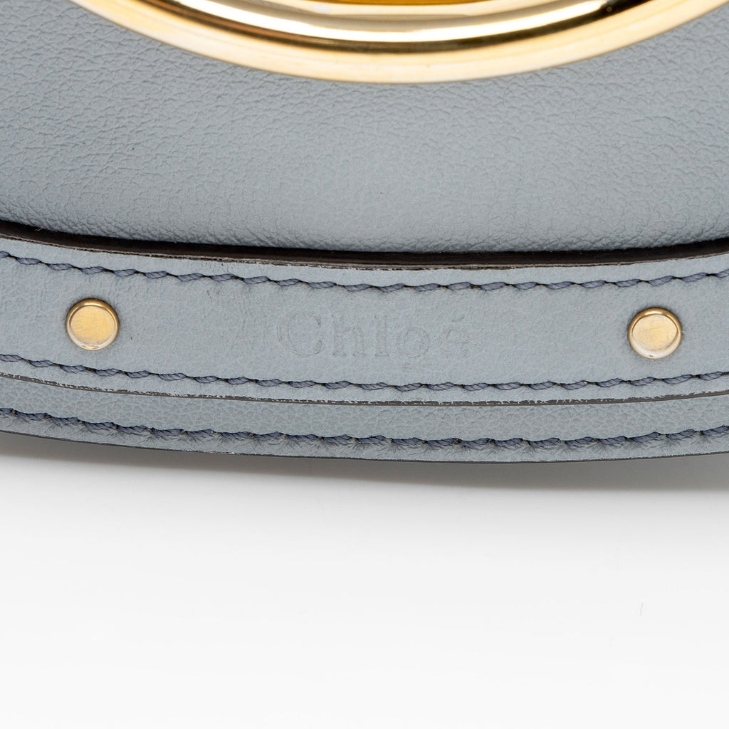 Chloe Calfskin Suede Nile Small Bracelet Bag - Blue