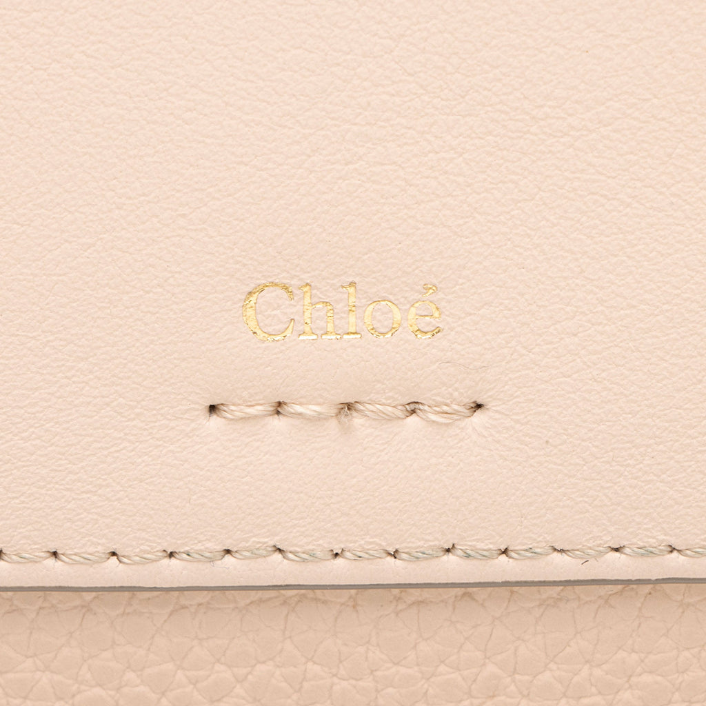 Chloe Grained Calfskin Joe Clutch - Beige/Pink