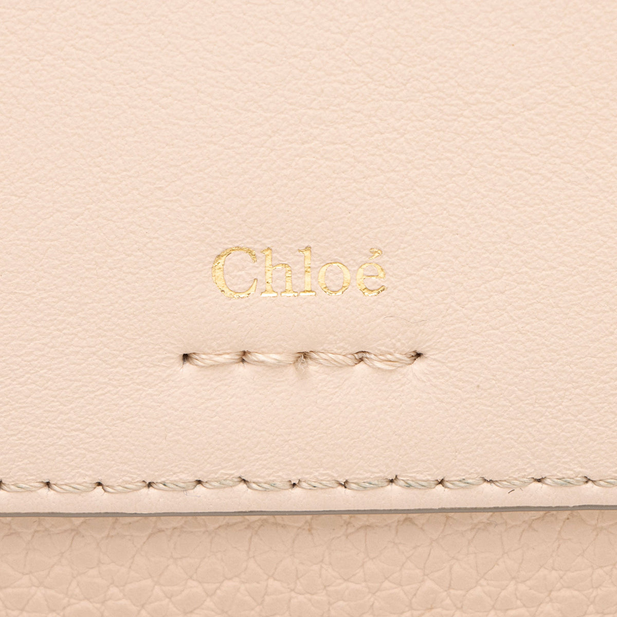 Chloe Grained Calfskin Joe Clutch - Beige/Pink