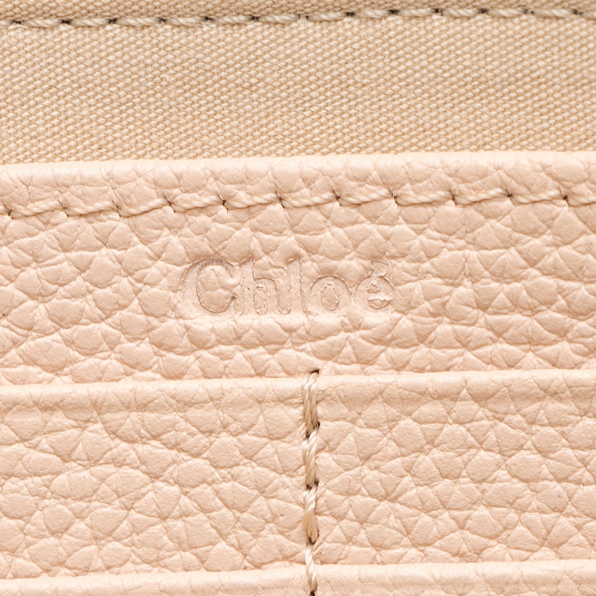Chloe Grained Calfskin Joe Clutch - Beige/Pink