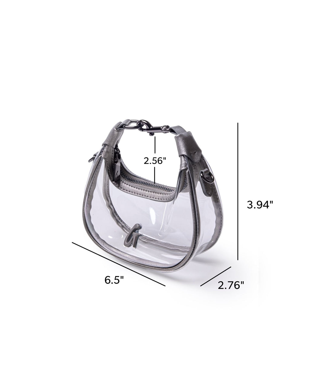 NANO CLEAR HOBO BAG - PLATINUM