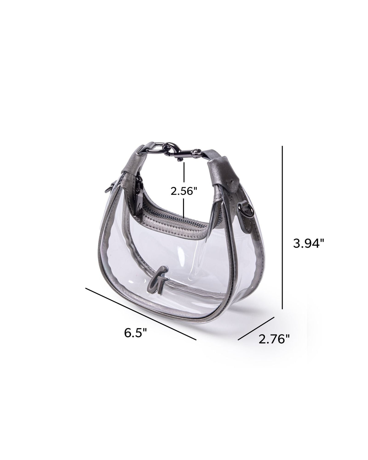 NANO CLEAR HOBO BAG - PLATINUM