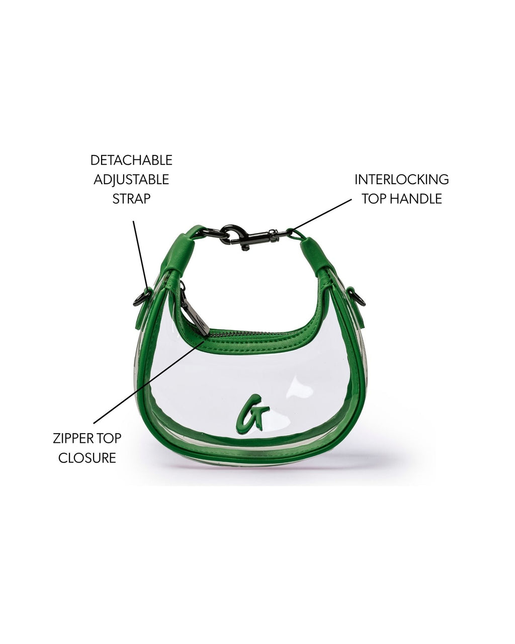 NANO CLEAR HOBO BAG - GREEN