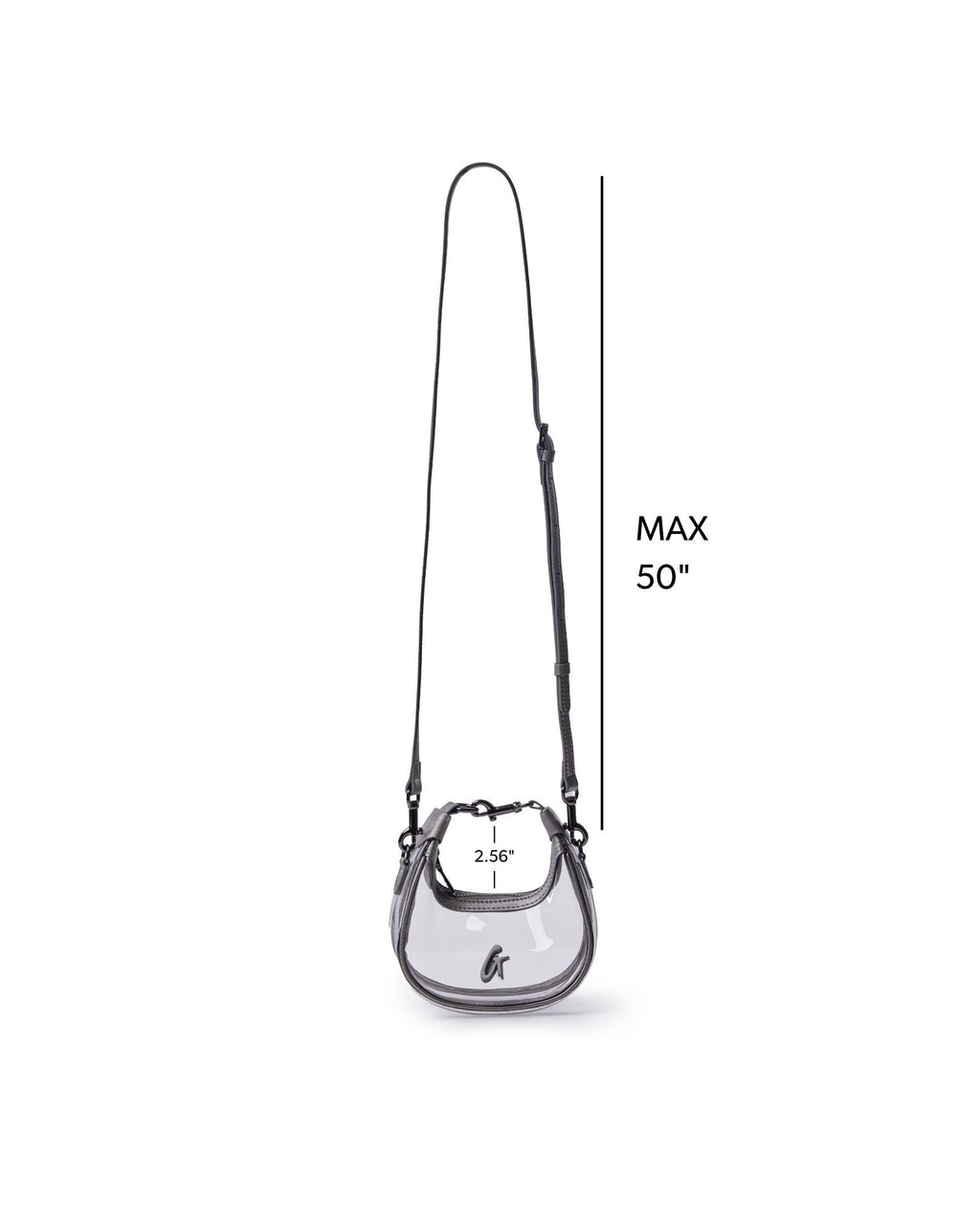 NANO CLEAR HOBO BAG - PLATINUM