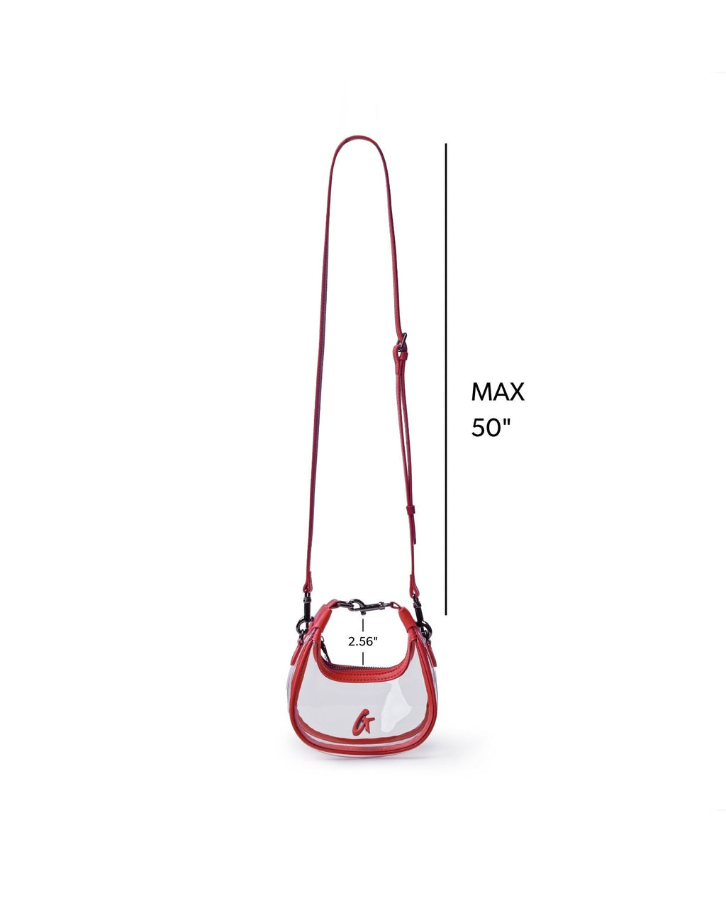 NANO CLEAR HOBO BAG - RED