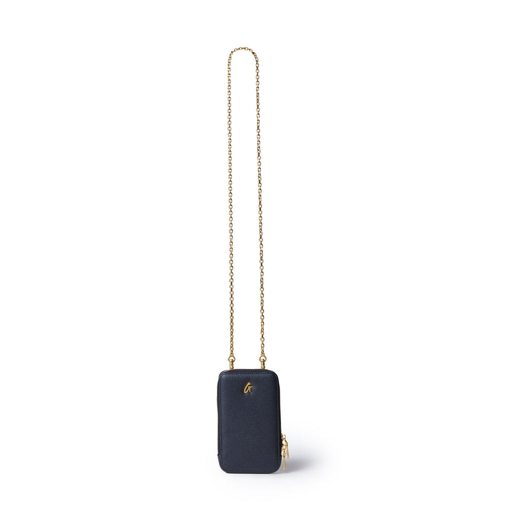 PEBBLE PHONE CROSSBODY - BLACK