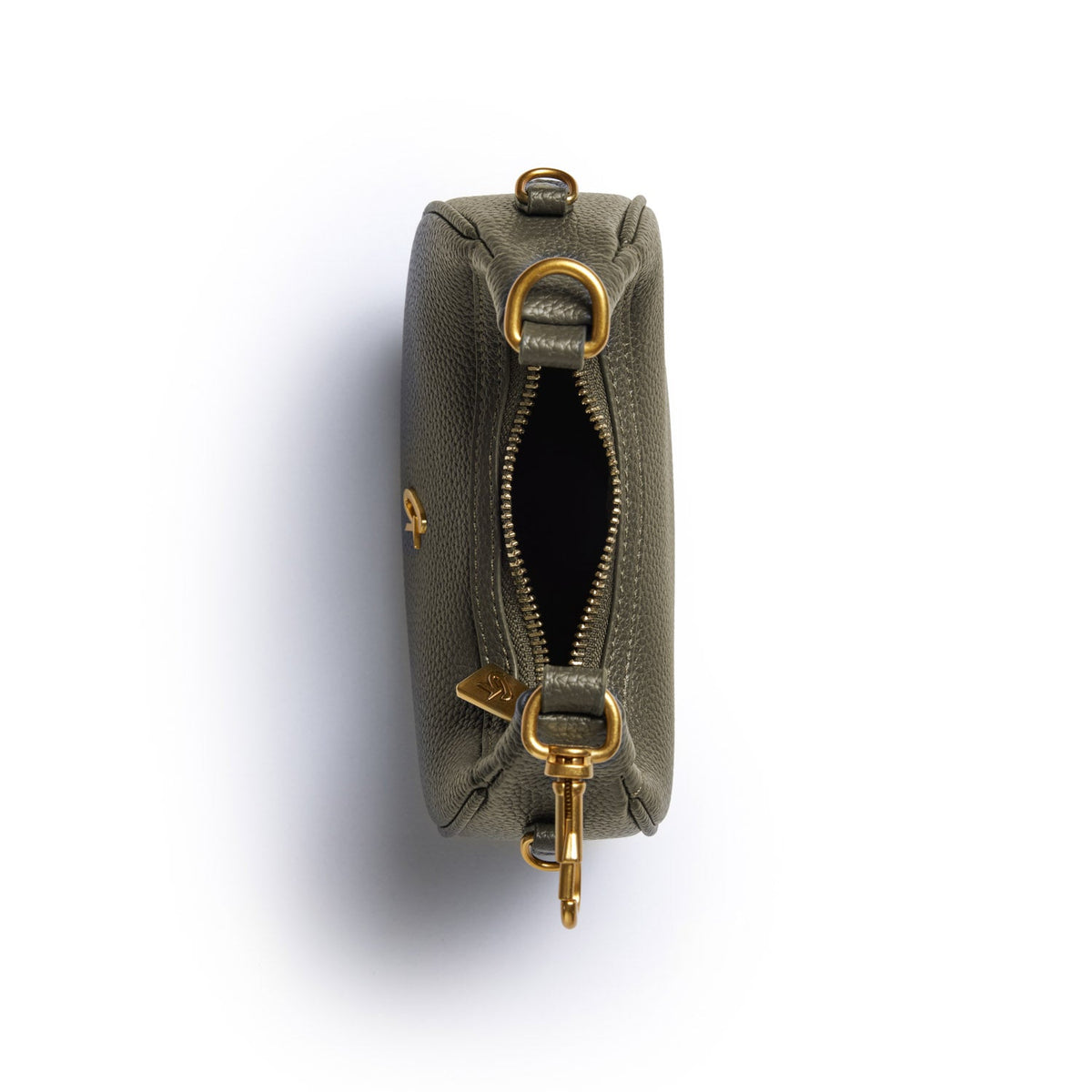 NANO PEBBLE HOBO BAG - OLIVE GREEN