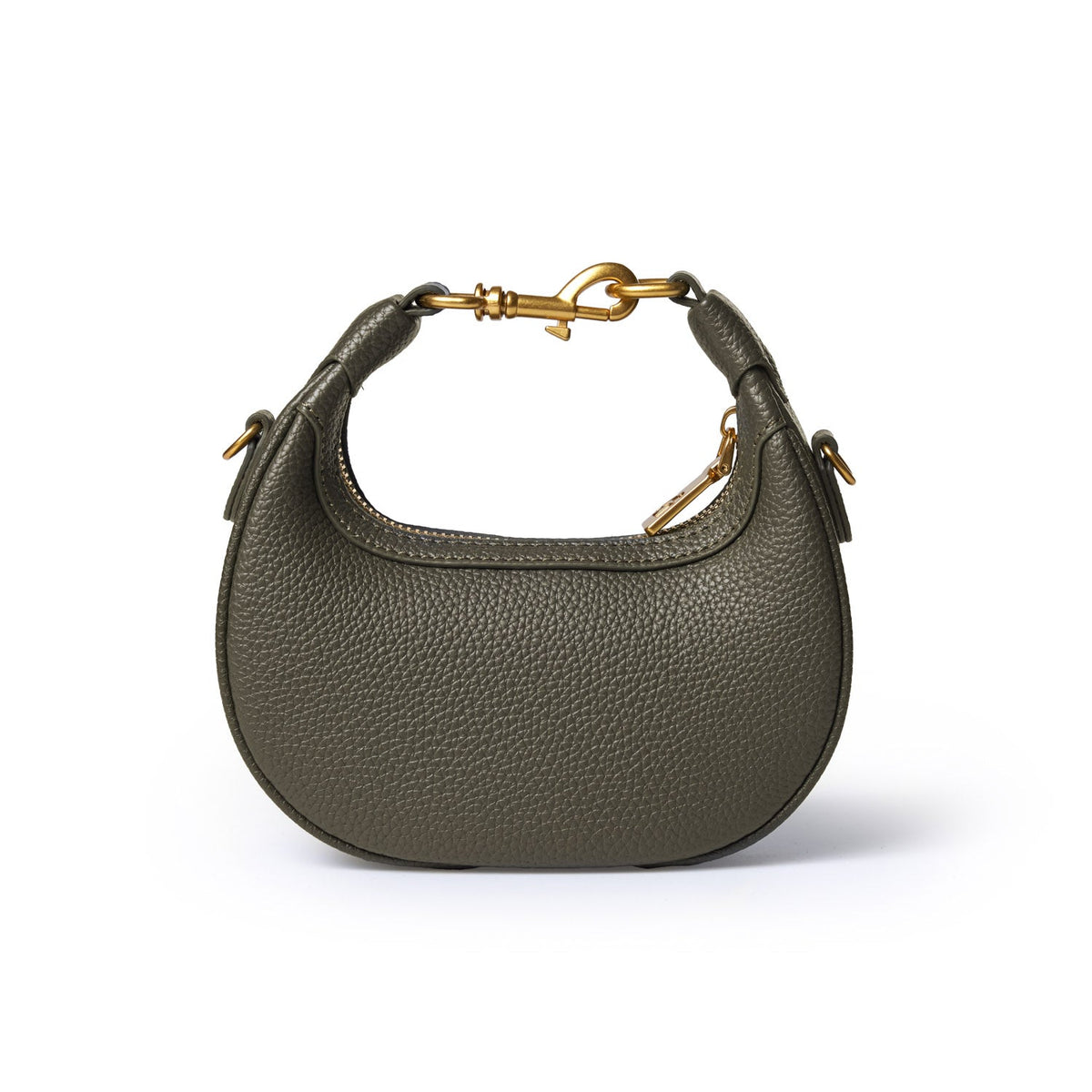 NANO PEBBLE HOBO BAG - OLIVE GREEN