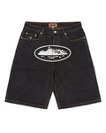 Corteiz Island Denim Short Washed Black