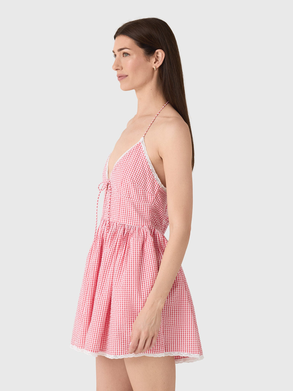 LoveShackFancy Women's Khloe Cotton Gingham Mini Dress