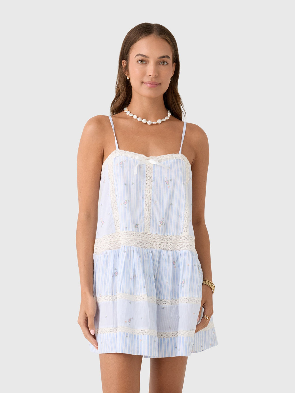 LoveShackFancy Women's Vionett Cotton Mini Dress