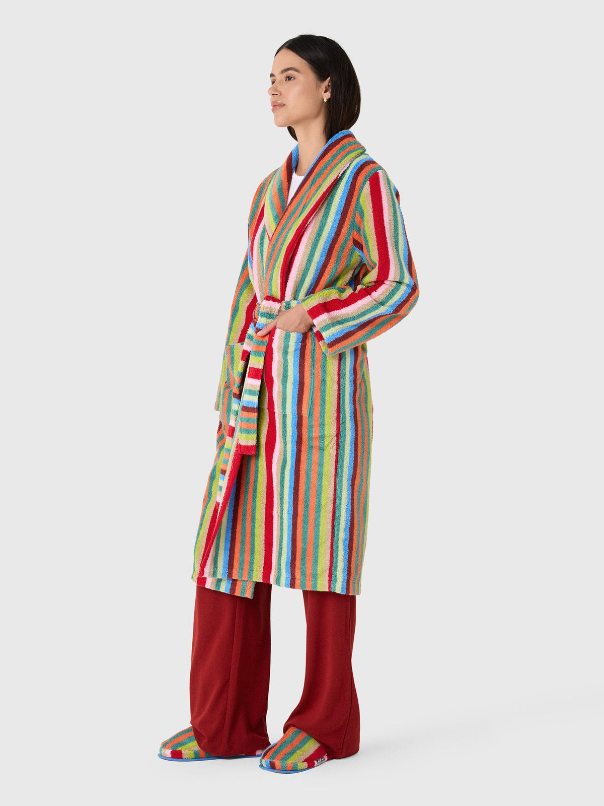 Dusen Dusen Women's Butterfly Stripe Bathrobe