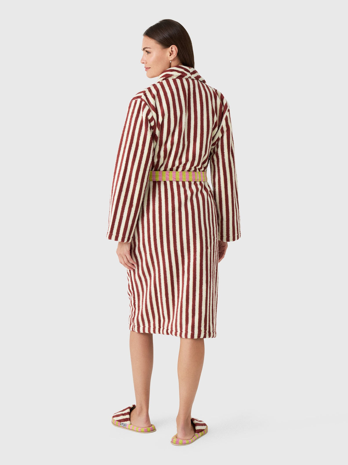 Dusen Dusen Women's Caterpillar Stripe Bathrobe