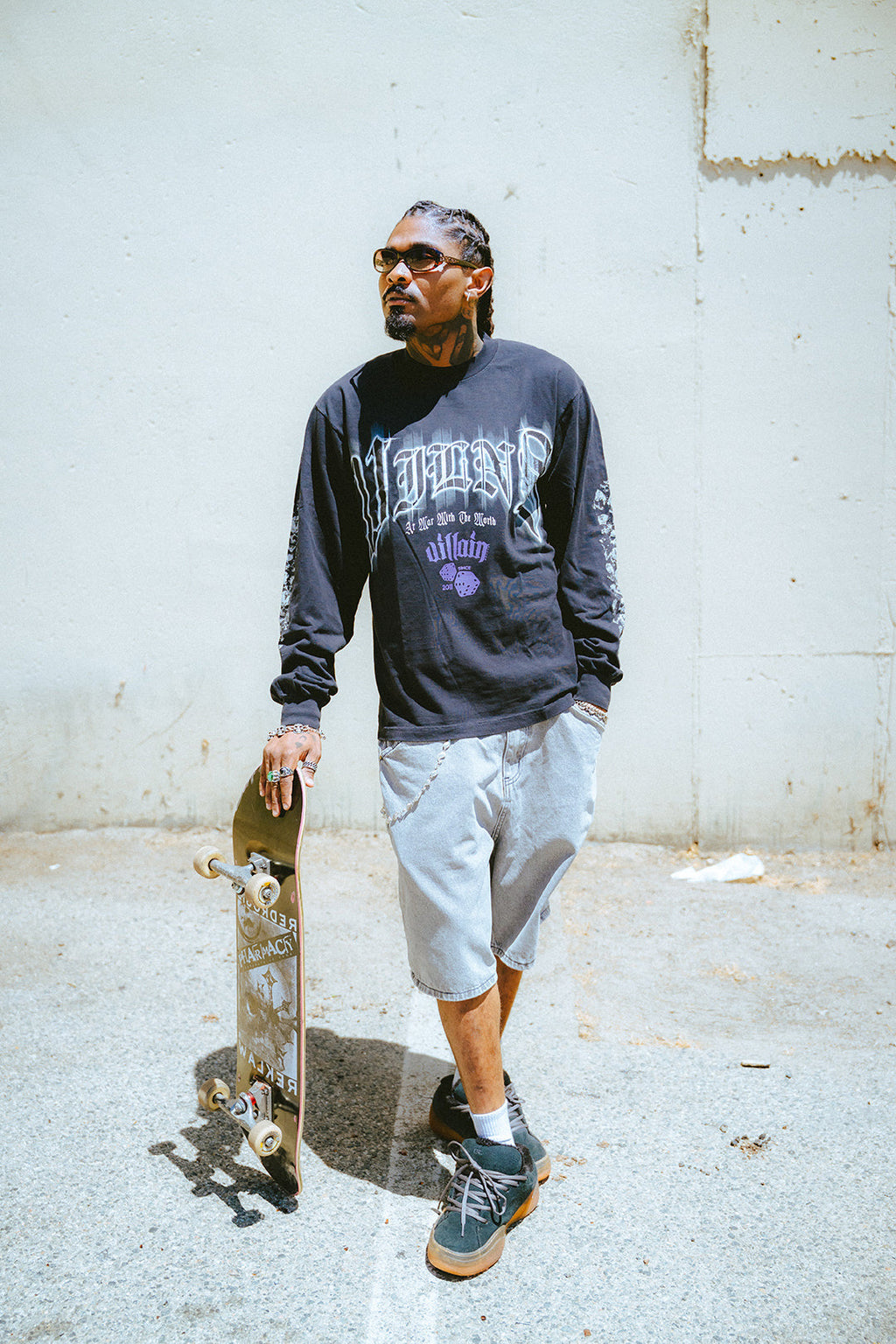 VILLAIN ATTIRE BONEYARD BLACK LONG SLEEVE