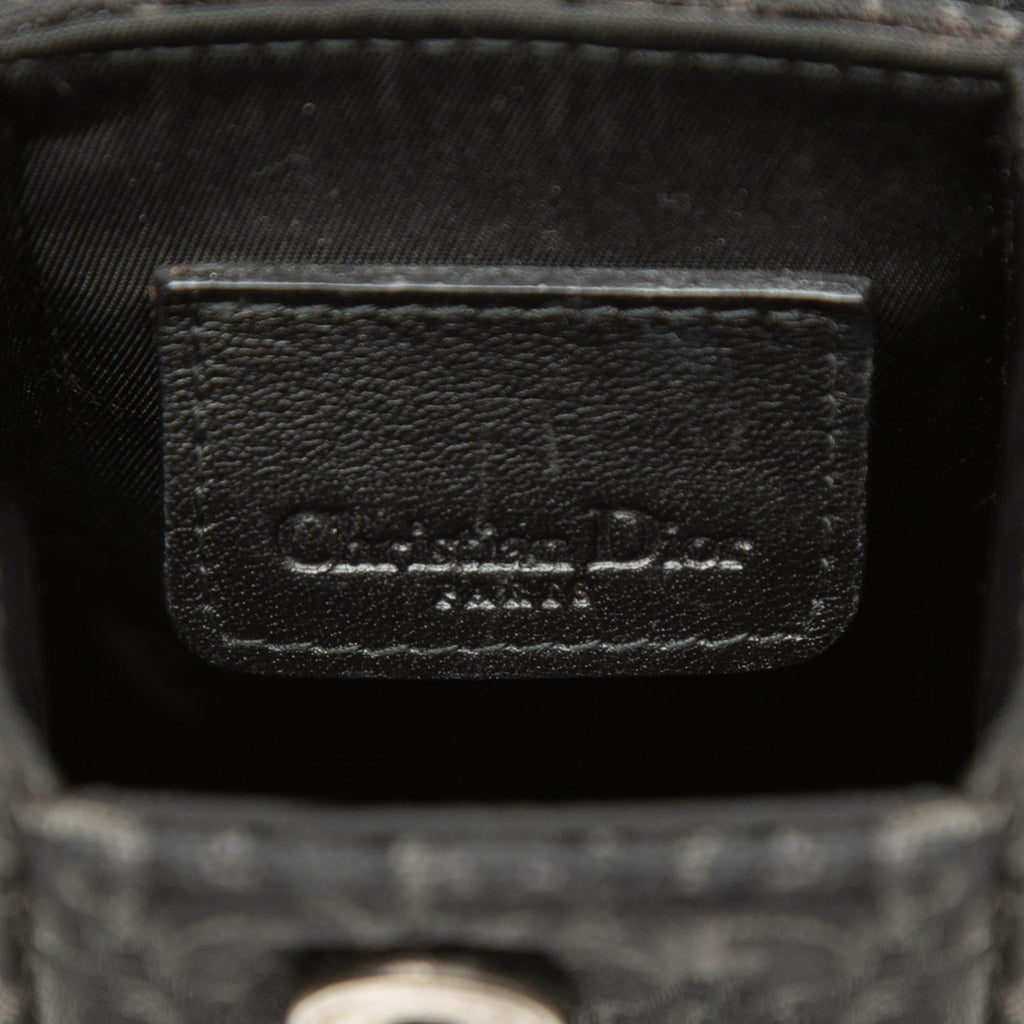 Dior Diorissimo Trotter Canvas Phone Pouch Crossbody Bag - Black