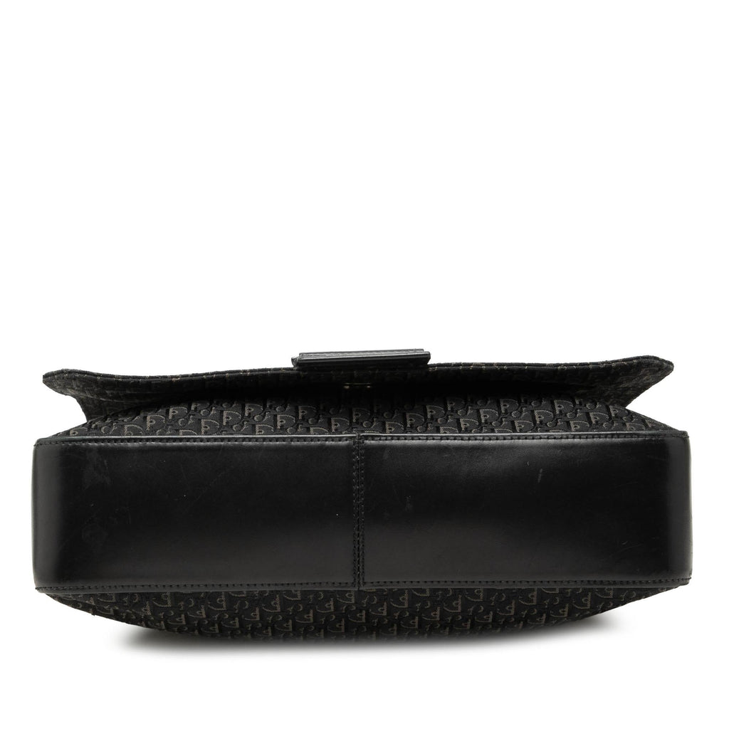 Dior Diorissimo Trotter Canvas Street Chic Crossbody Bag - Black