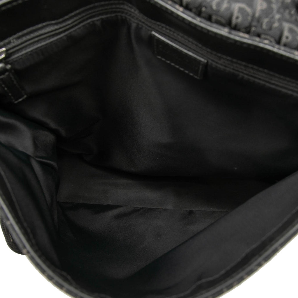 Dior Diorissimo Trotter Canvas Street Chic Crossbody Bag - Black